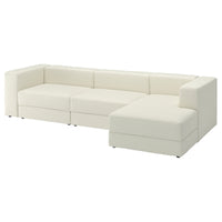 JÄTTEBO 4-seat mod sofa w chaise longue, right/Axvall off-white, 310x71x160 cm