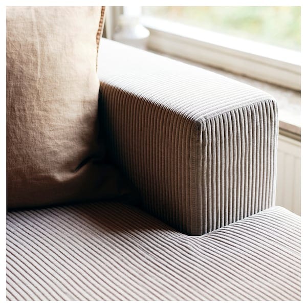 Ikea JÄTTEBO - 4-seat comp sofa / chaise longue, right / Samsala gray / beige ,