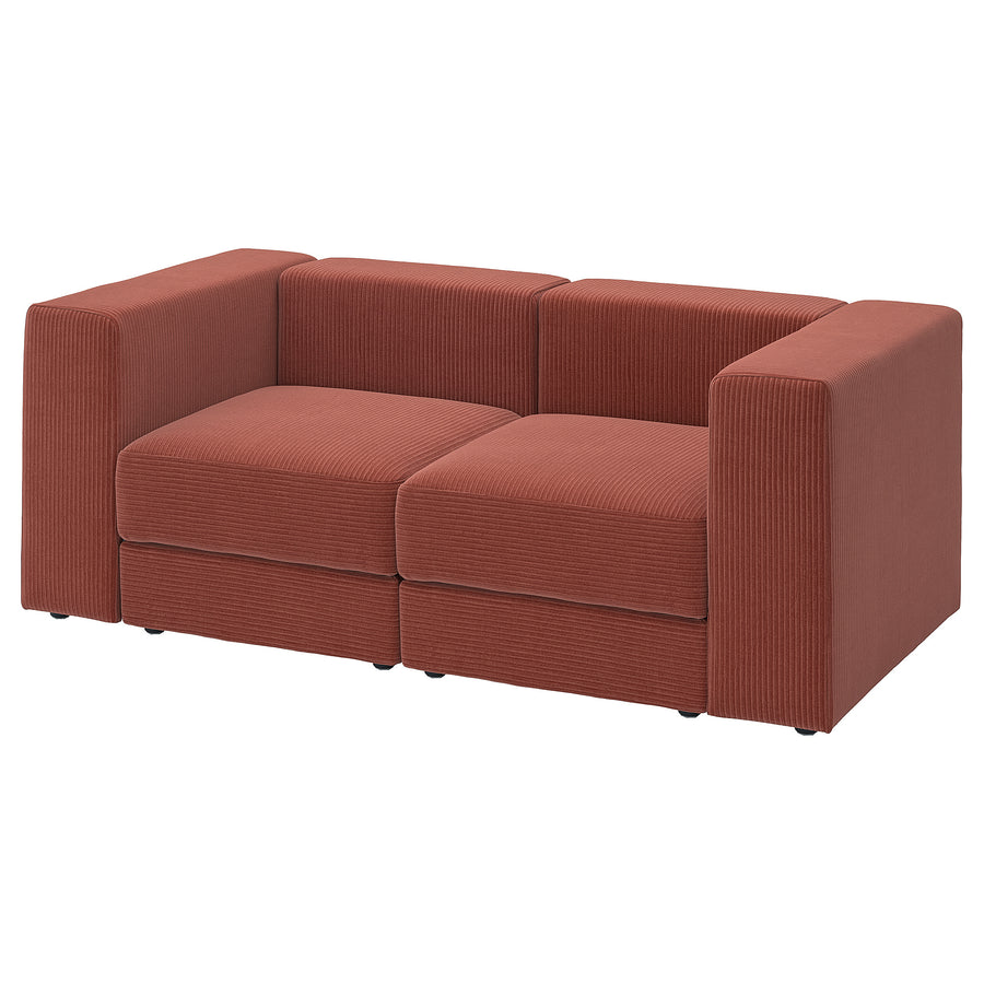 JÄTTEBO 2-seat modular sofa, Samsala brown-red, 190x71x95 cm