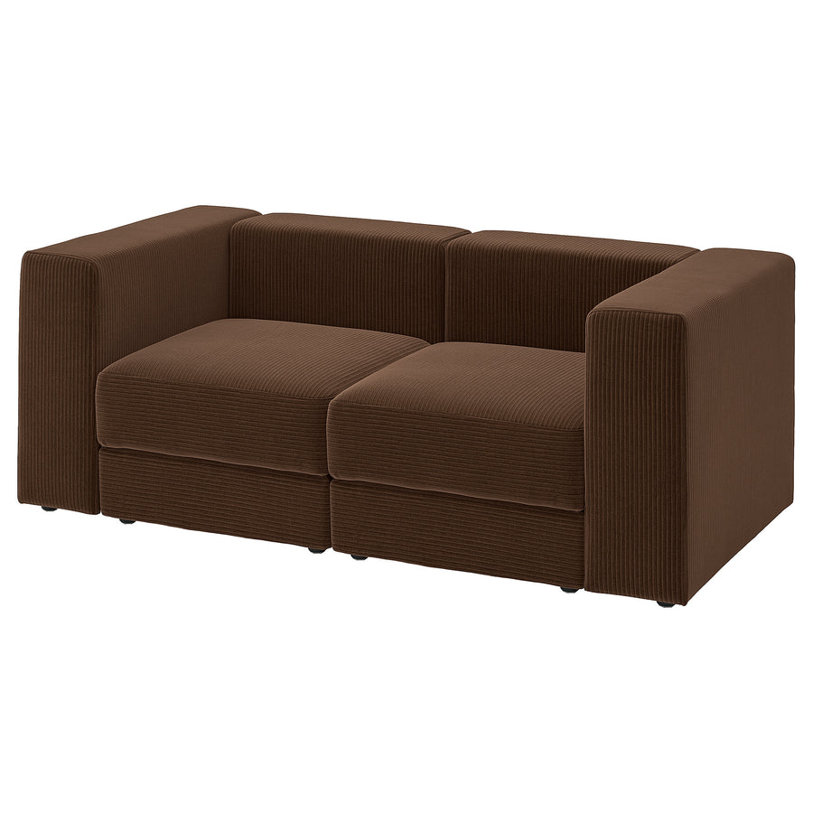 JÄTTEBO 2-seat modular sofa, Samsala dark brown, 190x71x95 cm