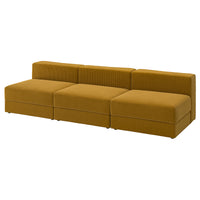 JÄTTEBO 4,5-seat modular sofa, Samsala yellow-brown, 285x71x95 cm
