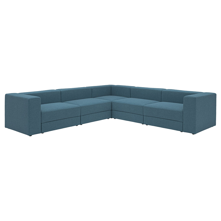JÄTTEBO modular corner sofa, 6 seat, Axvall dark grey-blue, 25x71x95 cm
