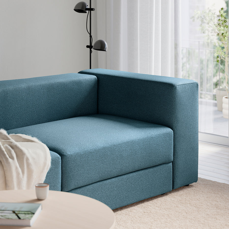 JÄTTEBO modular corner sofa, 6 seat, Axvall dark grey-blue, 25x71x95 cm