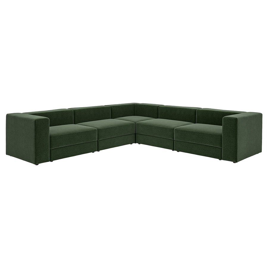 JÄTTEBO modular corner sofa, 6 seat, Johanneshov dark green, 25x71x95 cm