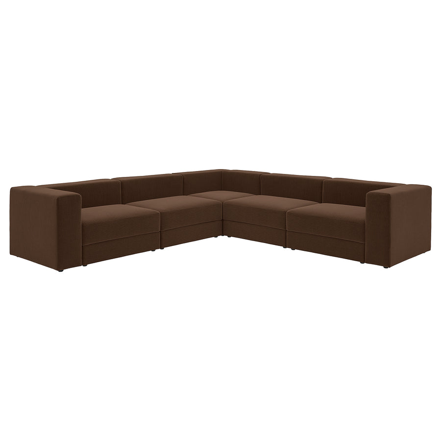 JÄTTEBO modular corner sofa, 6 seat, Samsala dark brown, 25x71x95 cm