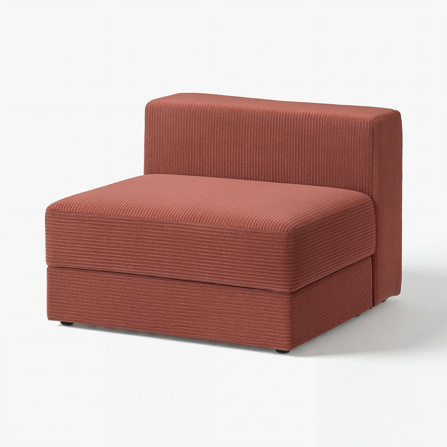 JÄTTEBO 1,5-seat module with storage, Samsala brown-red, 95x71x95 cm
