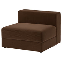 JÄTTEBO 1,5-seat module with storage, Samsala dark brown, 95x71x95 cm