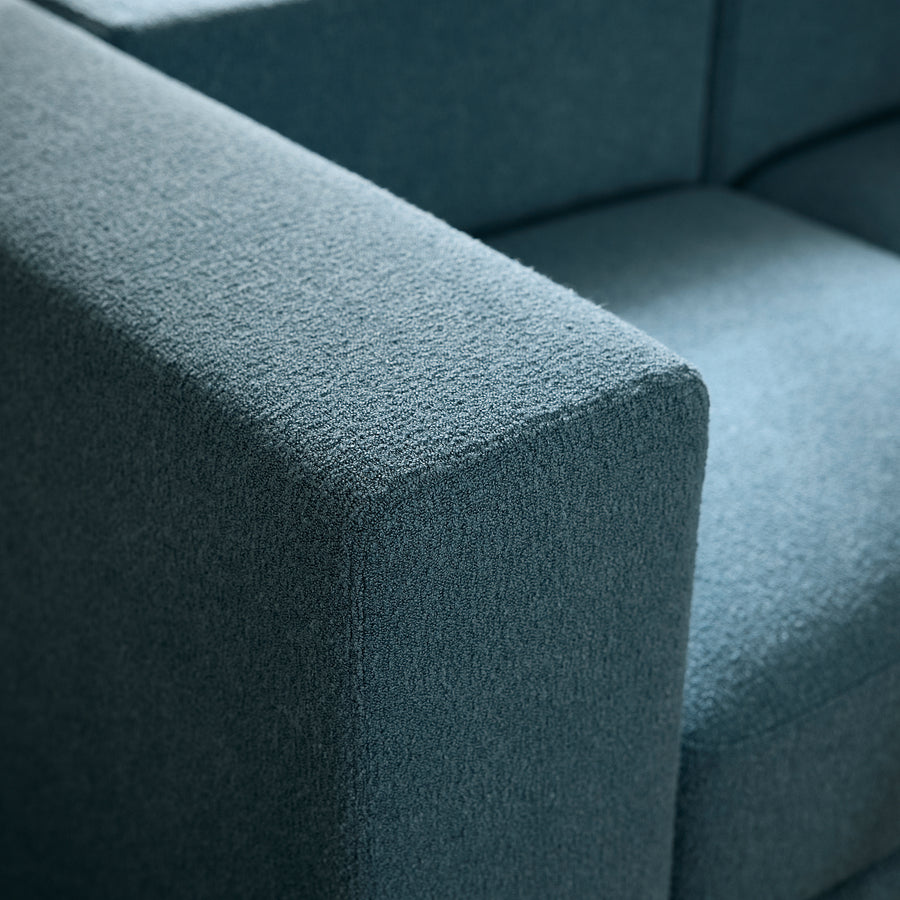 JÄTTEBO 1-seat module with storage, Axvall dark grey-blue, 70x71x95 cm