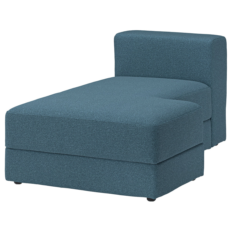 JÄTTEBO chaise longue module, right, Axvall dark grey-blue, 95x71x160 cm