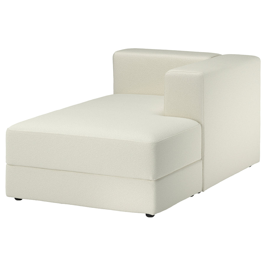 JÄTTEBO chaise longue module, right, with armrest/Axvall off-white, 95x71x160 cm