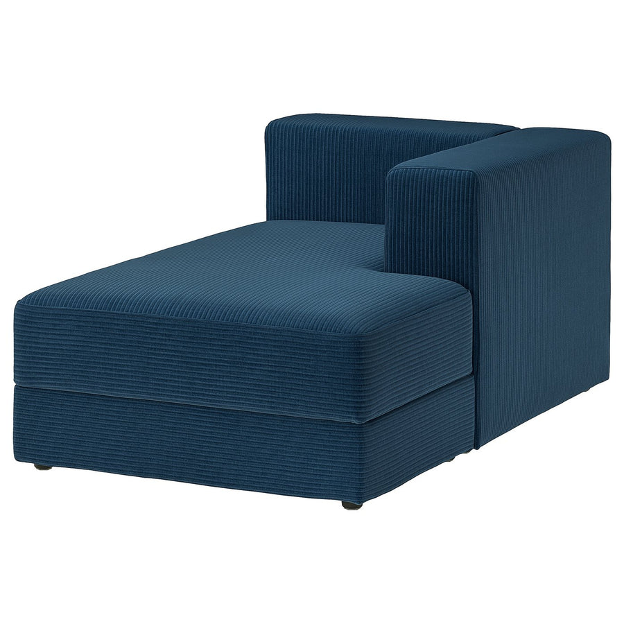 JÄTTEBO chaise longue module, right, with armrest/Samsala dark blue, 95x71x160 cm