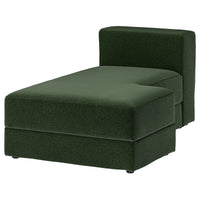 JÄTTEBO chaise longue module, right, Johanneshov dark green, 95x71x160 cm