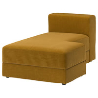 JÄTTEBO chaise longue module, right, Samsala yellow-brown, 95x71x160 cm