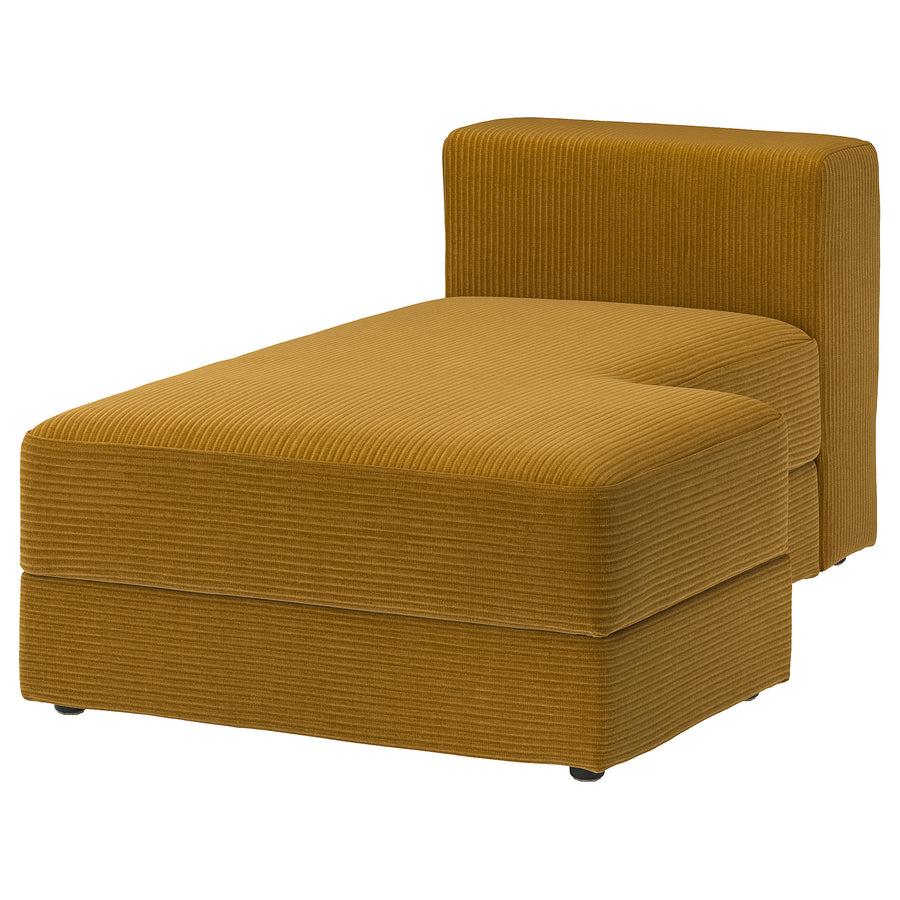 JÄTTEBO chaise longue module, right, Samsala yellow-brown, 95x71x160 cm