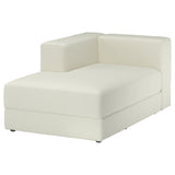 JÄTTEBO chaise longue module, left, with armrest/Axvall off-white, 95x71x160 cm