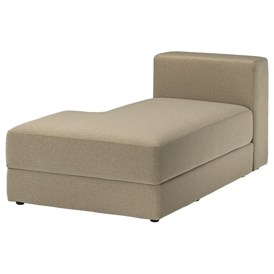 JÄTTEBO chaise longue module, left, Johanneshov brown-beige, 95x71x160 cm
