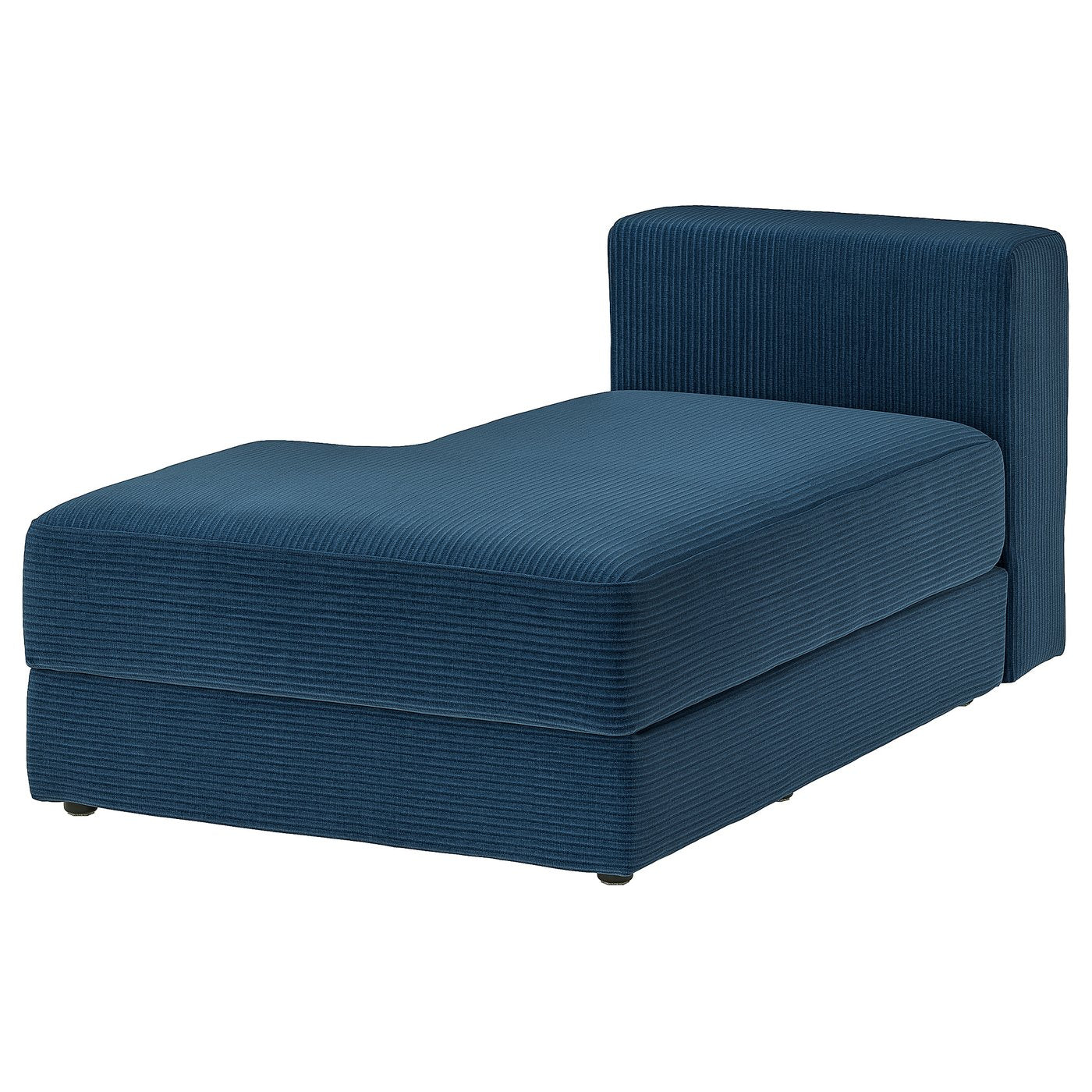 JÄTTEBO chaise longue module, left, Samsala dark blue, 95x71x160 cm