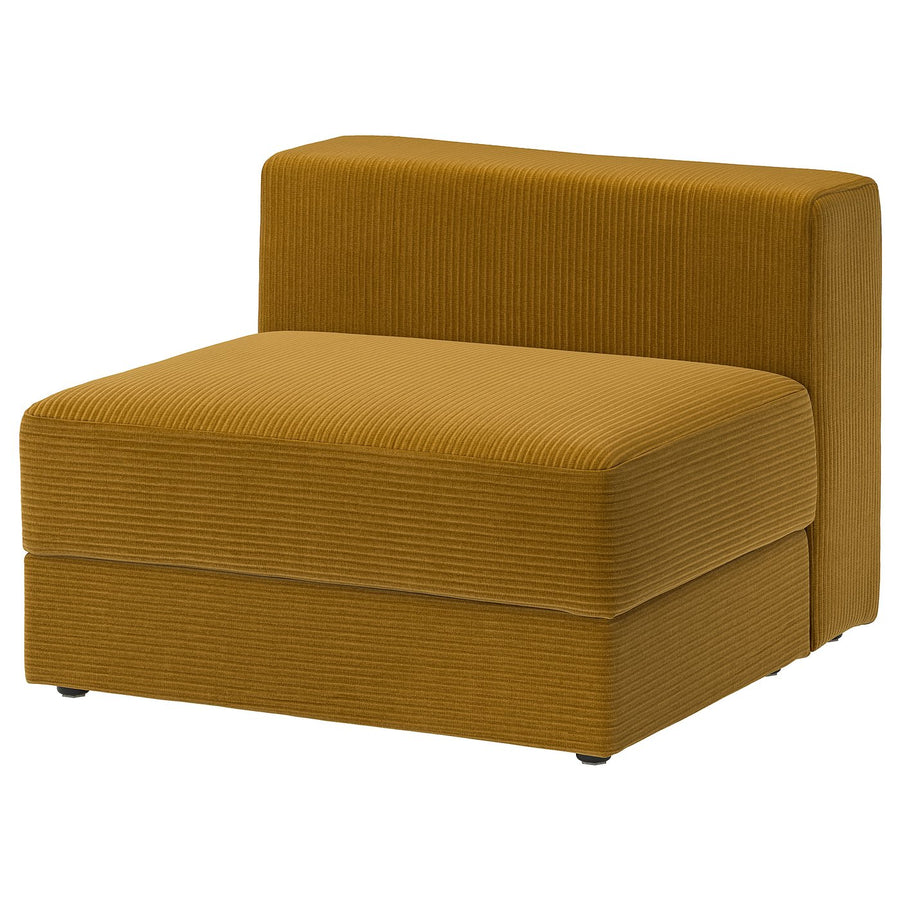 JÄTTEBO cover 1,5-seat module with storage, Samsala yellow-brown
