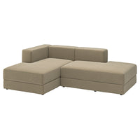 JÄTTEBO chaise longue modules, Johanneshov brown-beige, 229x71x160 cm