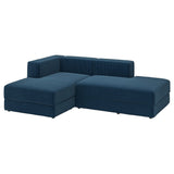 JÄTTEBO chaise longue modules, Samsala dark blue, 229x71x160 cm