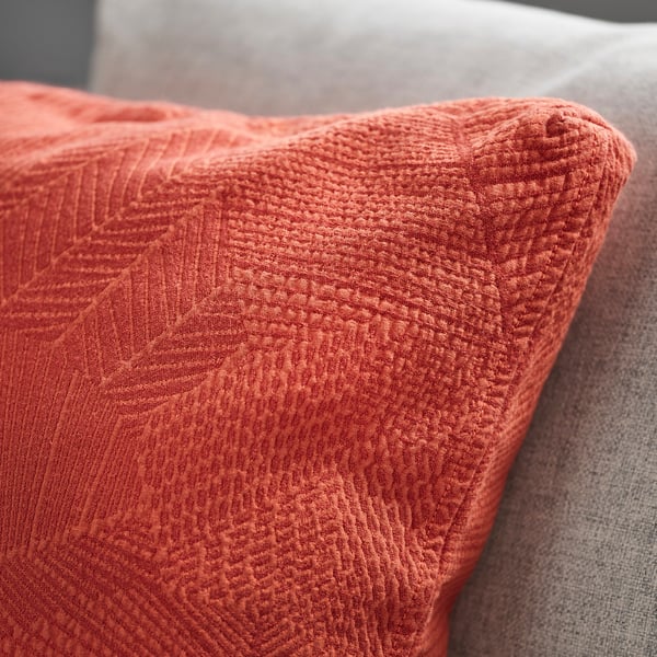 JÄTTEGRAN cushion cover, red-orange, 50x50 cm