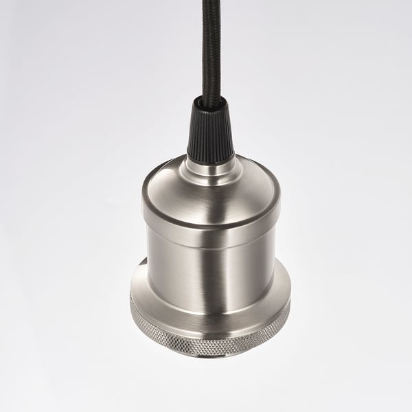 JAKOBSBYN / JÄLLBY pendant lamp, clear glass/nickel-plated, 30 cm