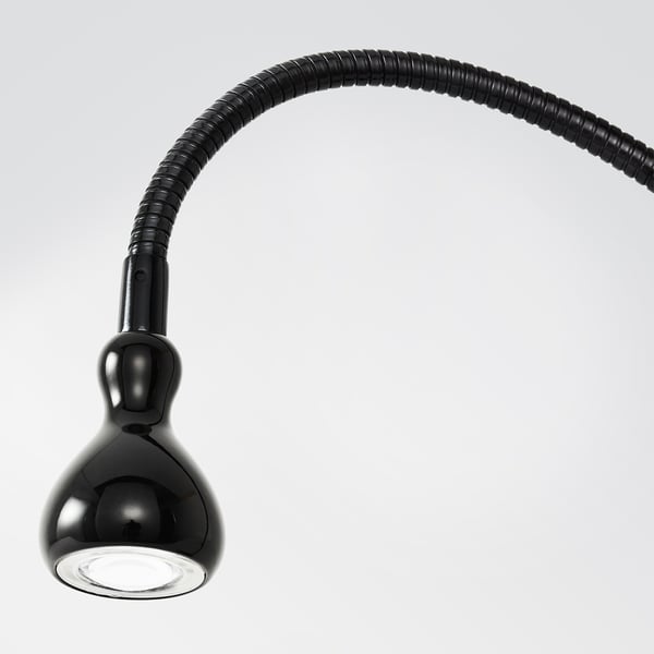 JANSJÖ LED USB lamp, black, 38 cm