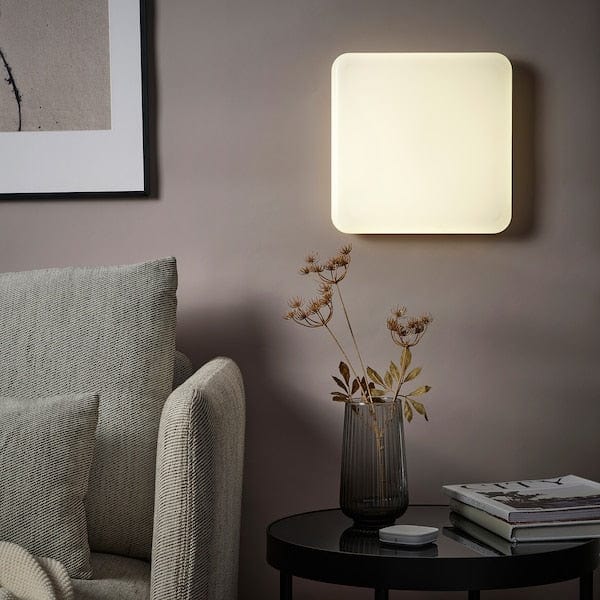 Ikea JETSTRÖM - LED wall panel, smart adjustable light intensity/wired colour and spectrum white,30x30 cm