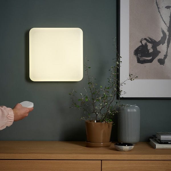 Ikea JETSTRÖM - LED wall panel, smart adjustable light intensity/wired colour and spectrum white,30x30 cm