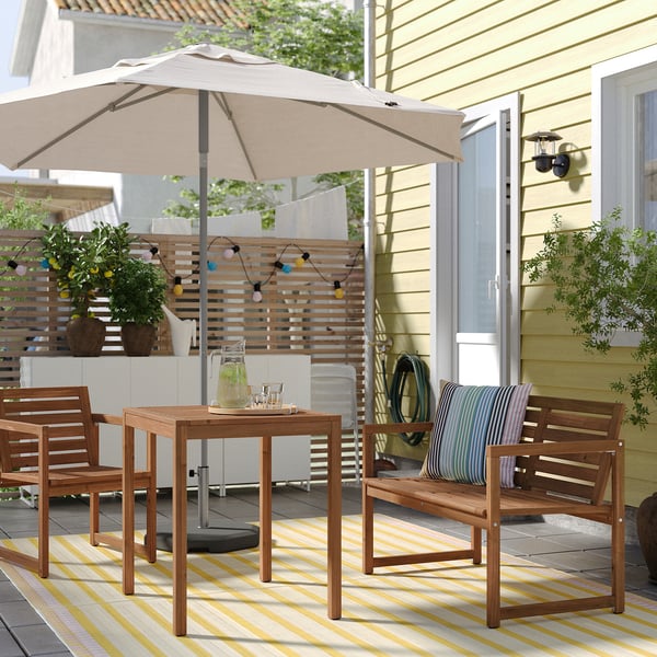 JOGGESÖ parasol, light grey-beige, 300 cm