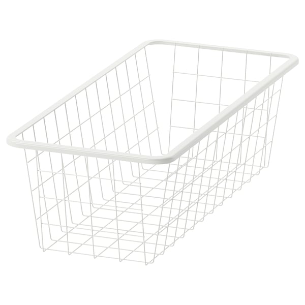 JONAXEL wire basket, white, 25x51x15 cm