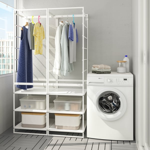 JONAXEL wardrobe combination, white, 99x51x173 cm