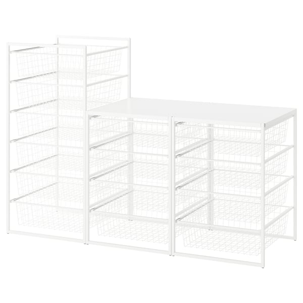 JONAXEL storage combination, white, 148x51x104 cm