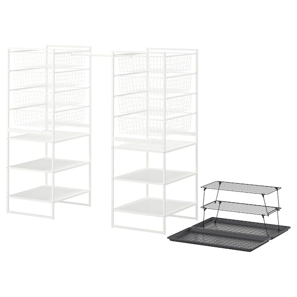 Ikea JONAXEL / GREJIG - Entrance furniture set, 5 pieces, white/grey