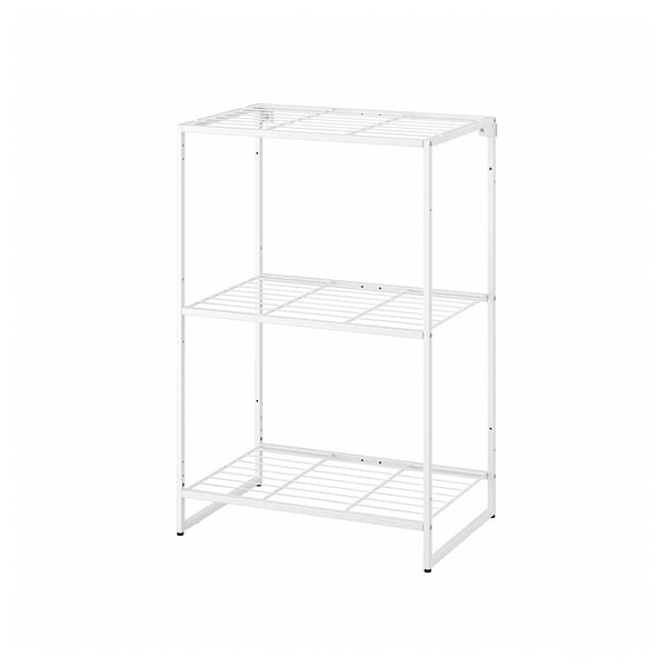 JOSTEIN shelving unit, in/outdoor/wire white, 61x40x90 cm