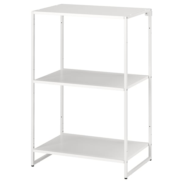 JOSTEIN shelving unit, in/outdoor/metal white, 61x40x90 cm