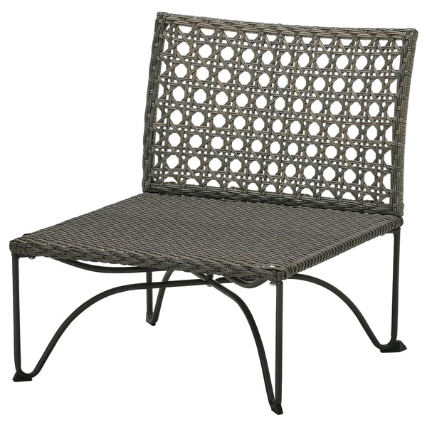 JUTHOLMEN one-seat section, outdoor, dark grey-brown, 64x71x74 cm