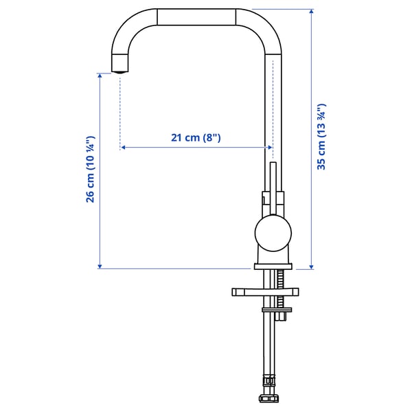 JUTTERN kitchen mixer tap, foldable, chrome-plated