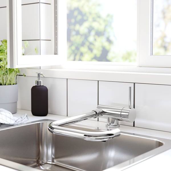 JUTTERN kitchen mixer tap, foldable, chrome-plated
