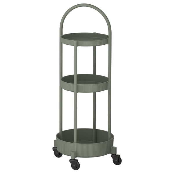 JUTTERSBO trolley, grey-green, 36x36 cm