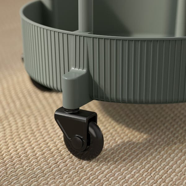 Ikea JUTTERSBO - Trolley, grey-green, 36x36 cm