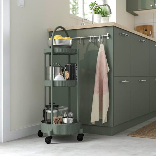 Ikea JUTTERSBO - Trolley, grey-green, 36x36 cm