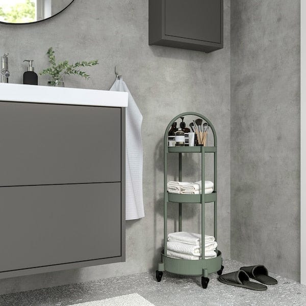 Ikea JUTTERSBO - Trolley, grey-green, 36x36 cm