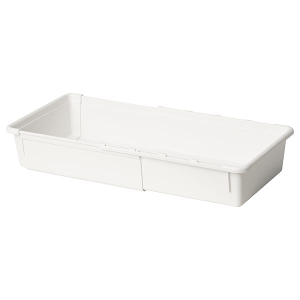 Ikea KACKLA - Extendable box, white, 25-38x19 cm