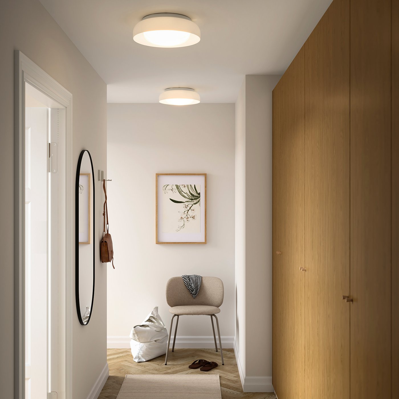 KÄRRNOCKA ceiling lamp, white, 37 cm