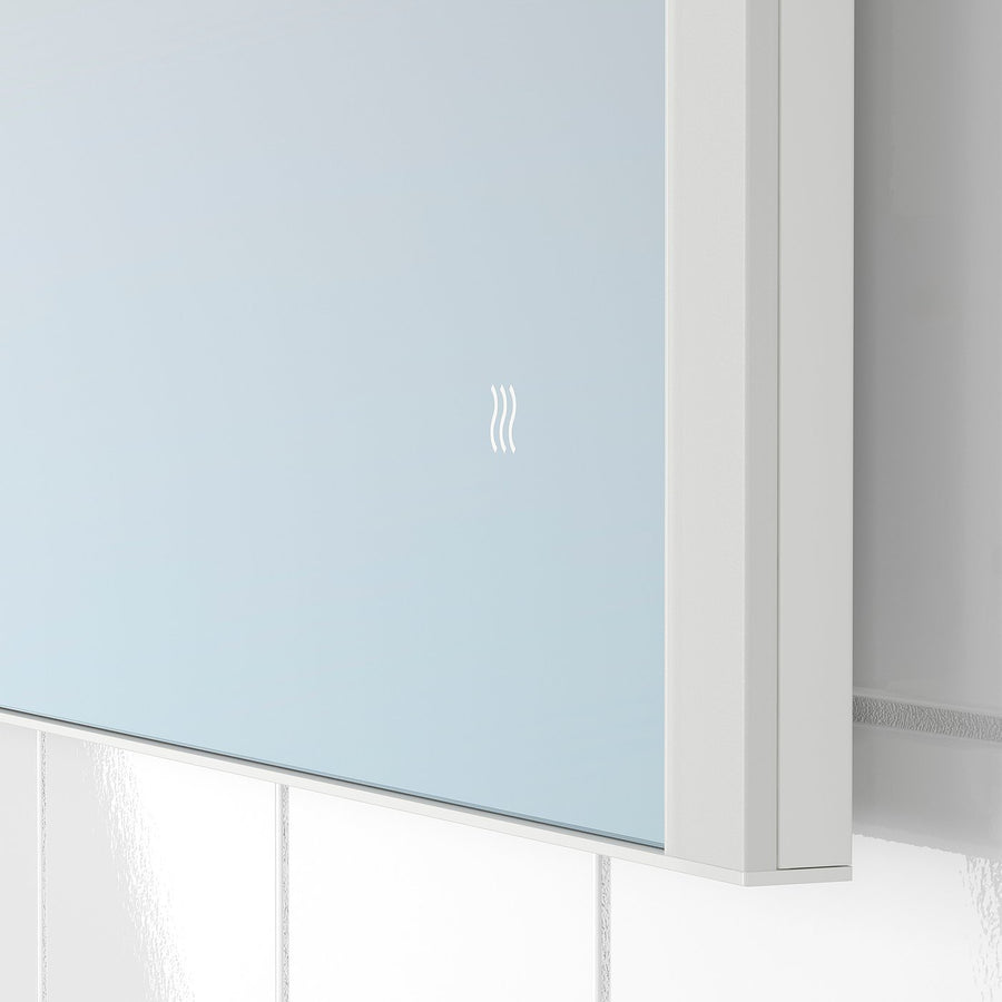KÄRRSJÖN mirror with integrated lighting, anti-fog, 60x80 cm