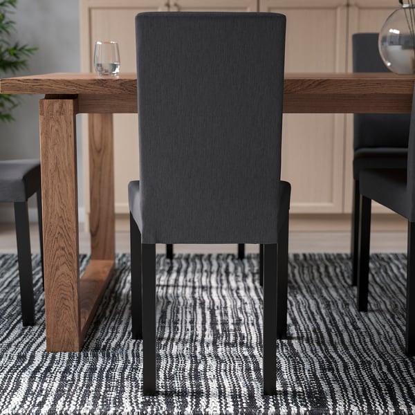 KÄTTIL chair, black/Knisa dark grey, 46x89x52 cm