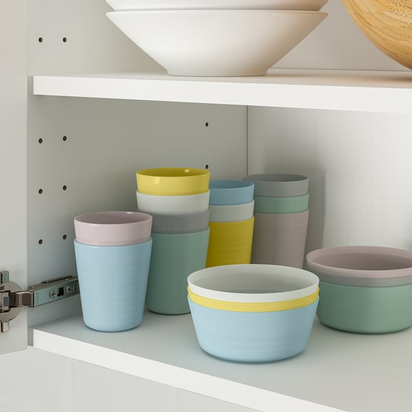 KALAS bowl, mixed colours, 12 cm, 6 pack