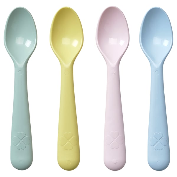 KALAS spoon, mixed colours, 4 pack