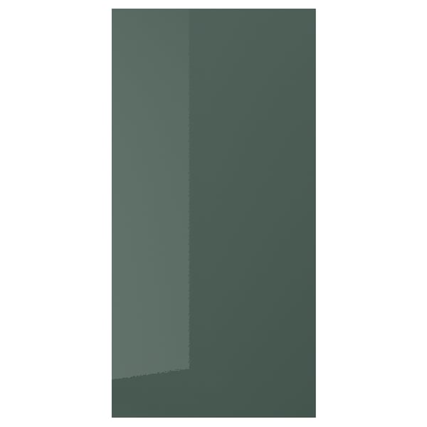 KALLARP door, high-gloss dark grey-green, 60x120 cm